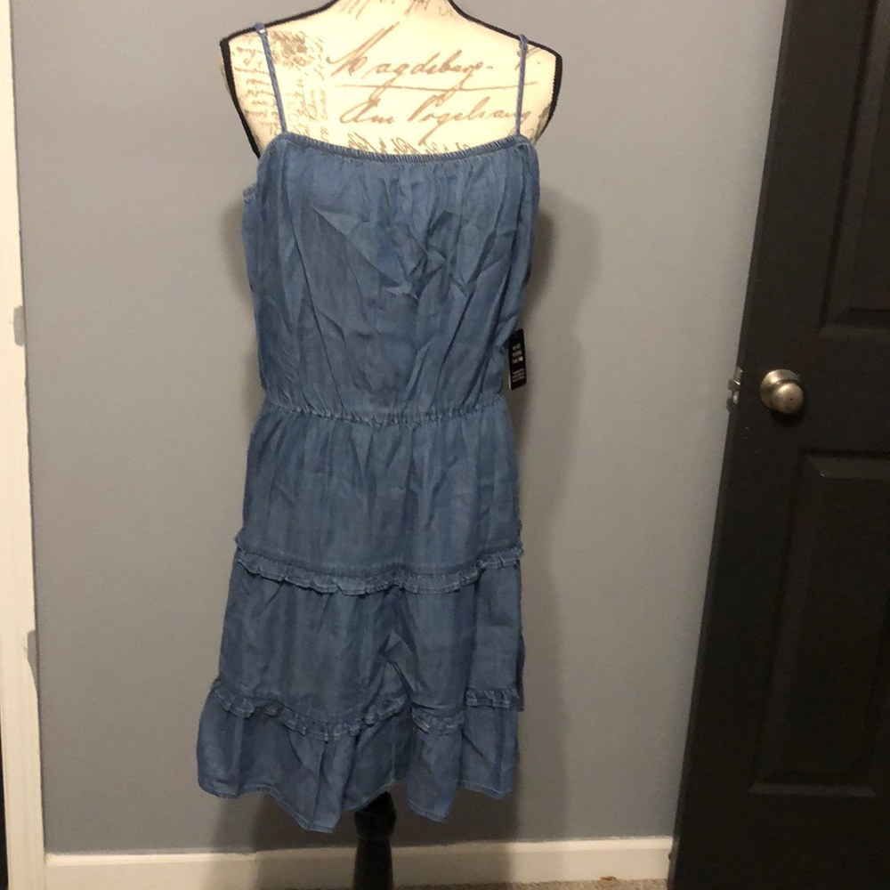 BRAND NEW EXPRESS WOMENS DENIM SHEATH DRESS